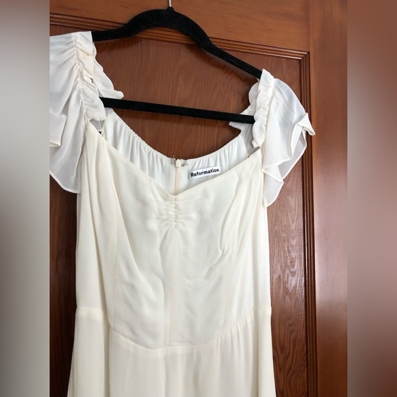 Reformation Butterfly Dress in Ivory - Picture 7 of 10